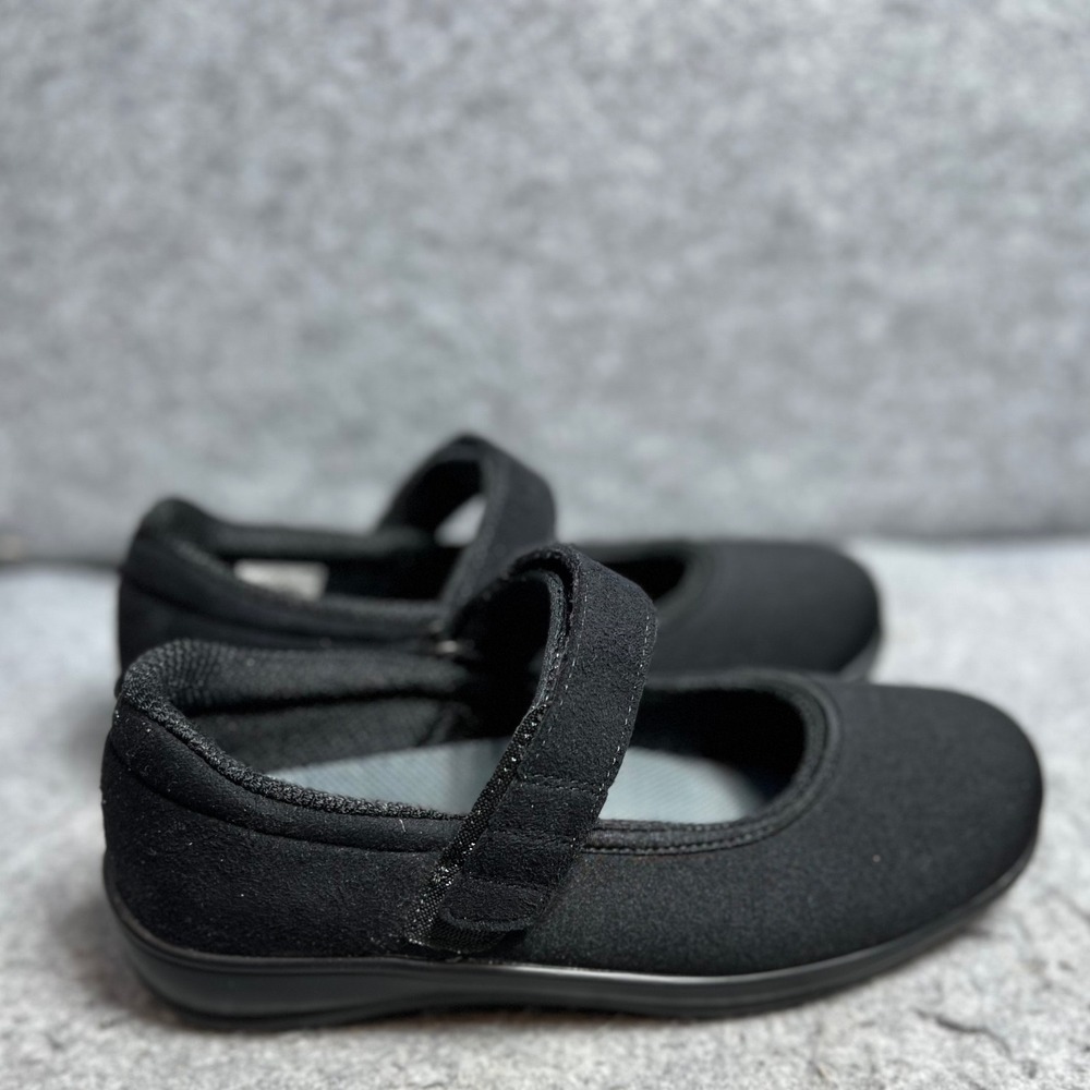Orthofeet Womens Black Fabric Mary Jane Comfort Orthopedic Shoes Size 8 D Wide - Picture 3 of 6